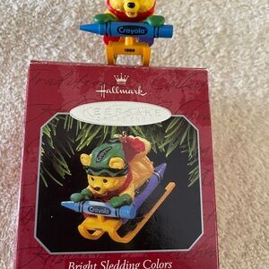Hallmark 1998 Crayola Bear Ornament.